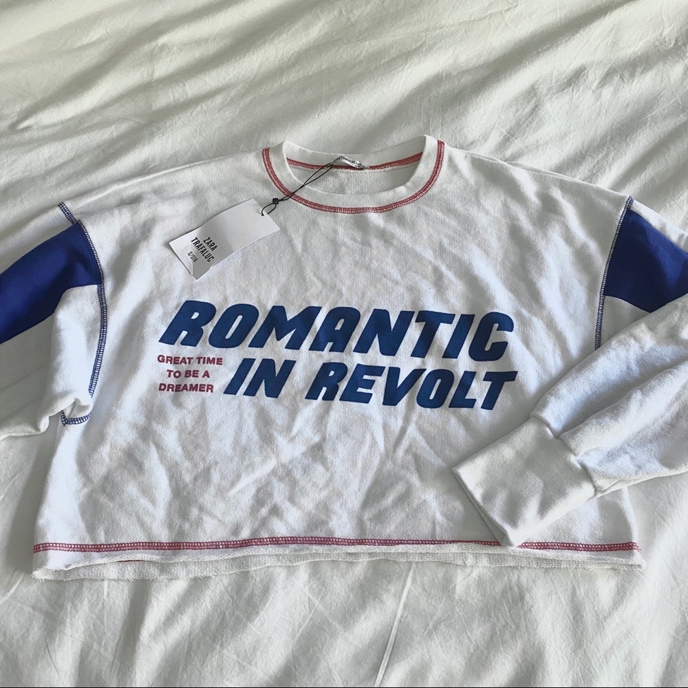 Zara romantic in revolt long sleeve top